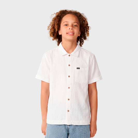 Camisa Rip Curl lino Gasa Blanco para niño