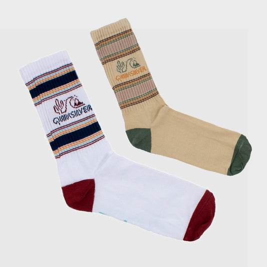 MEDIAS QUIKSILVER LEGACY CREW STRIPES PACK*2