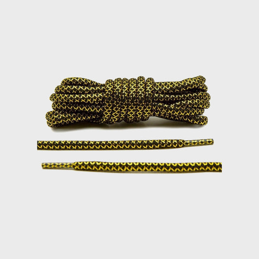 Cordones La Cordoneria 0800 Don Rouch Gold Laces Black