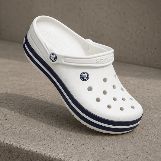 Zuecos Crocs Crocband blanco/azul white navy unisex