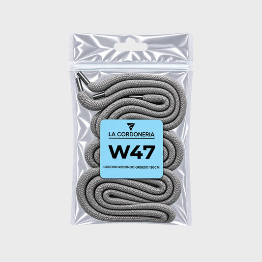 Cordones La Cordoneria Redondo Grueso W47 Gris 1,30