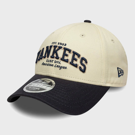 GORRA NEW ERA NEW YORK YANKEES WORDMARK BEIGE NAVY