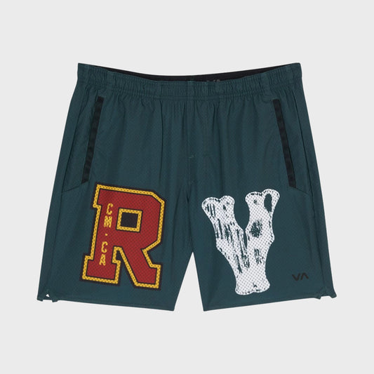 Short Fitness Rvca Yogger Stretch 17" Verde hombre