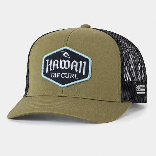 Gorra Rip Curl trucker Aloha State Lockup oliva