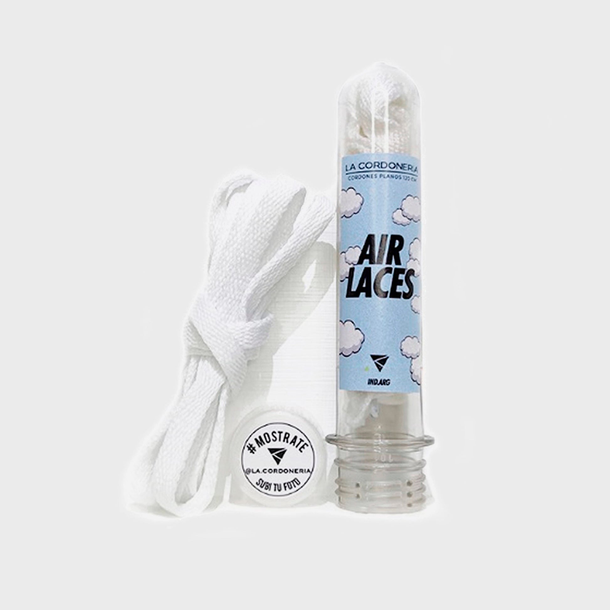 CORDONES LA CORDONERIA AIR LACES WHITE 120CM - Cross the line