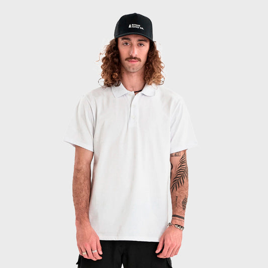 CHOMBA ALTHON SOLID POLO TEES WHITE
