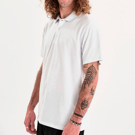 CHOMBA ALTHON SOLID POLO TEES WHITE