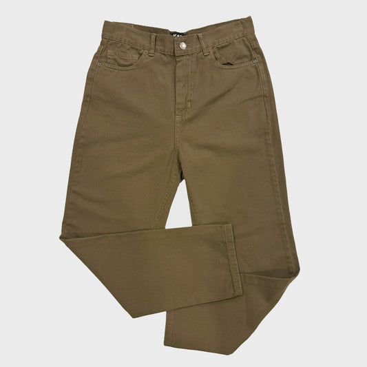 JEAN KAJU MOM GABARDINA VERDE GIRL