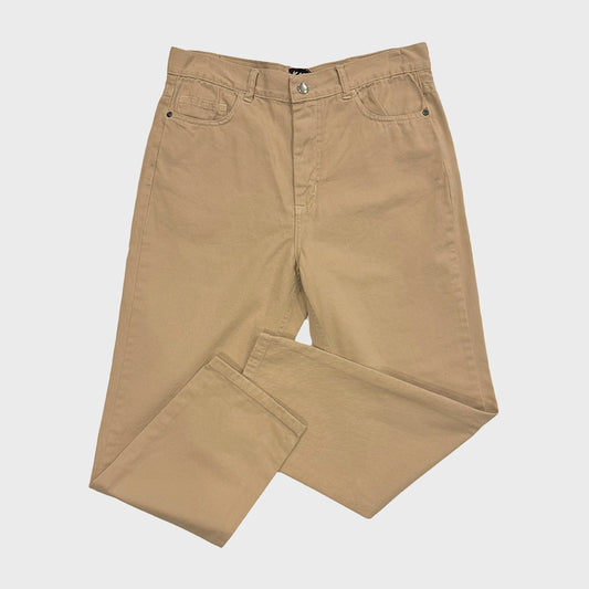 JEAN KAJU MOM GABARDINA KHAKI GIRL