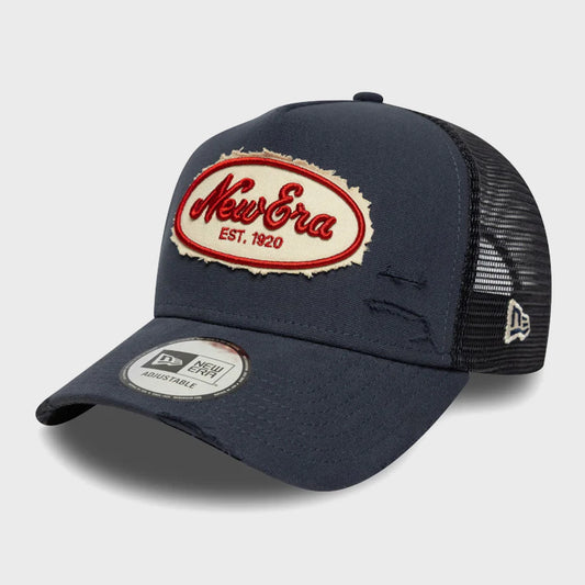 GORRA NEW ERA OVAL CANVAS PATCH DISTRESSED NAVY