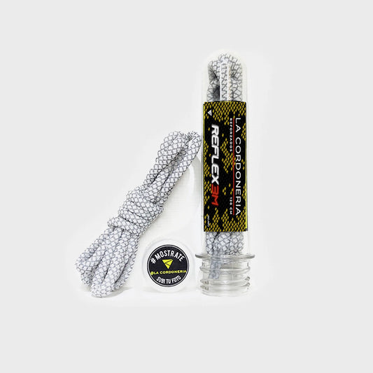 CORDONES LA CORDONERIA REFLEX WHITE 110CM PLANOS