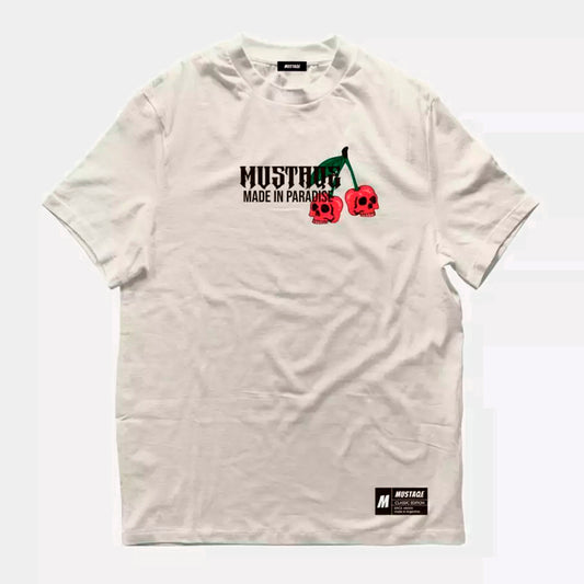 REMERA MUSTAQE CHERRY SKULL WHITE