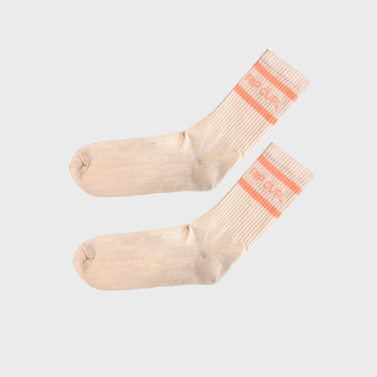 MEDIAS RIP CURL LOGO BEIGE