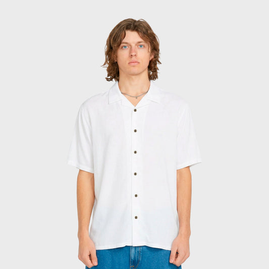 Camisa Volcom Lino Boxy Essential Blanco