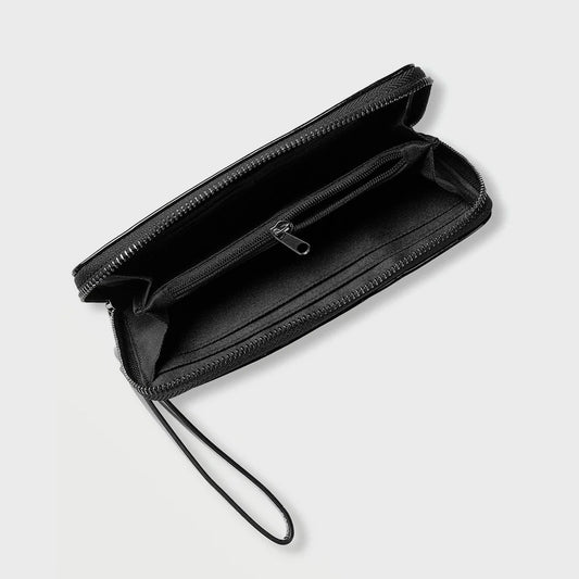 Billetera Volcom Ridge Mujer Negro Brillante Grande