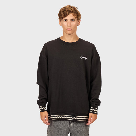 Buzo Billabon Frontier over crew cuello redondo negro para hombre