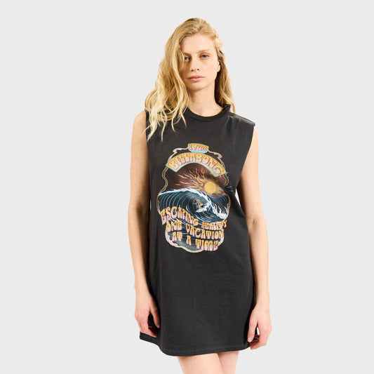 Vestido Billabong morning Surf dress negro para mujer