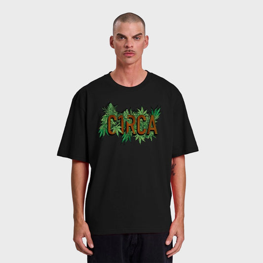 REMERA CIRCA BOXY BLACK GREEN