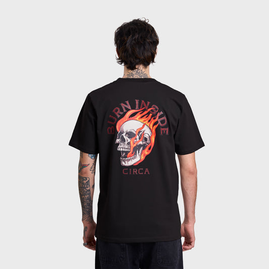 REMERA CIRCA BURN INSIDE REGULAR BLACK