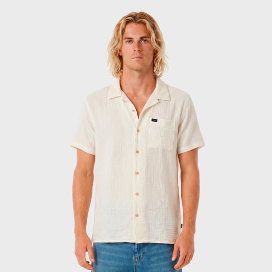 Camisa Lino Rip Curl Reg Premium Surf Blanco