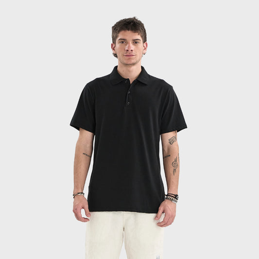 CHOMBA ALTHON SOLID POLO TEES BLACK