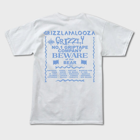 REMERA GRIZZLY GRIZZLY PALOOZA WHITE