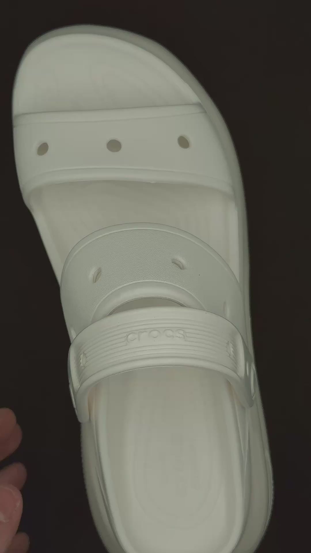 CROCS CLASSIC MEGA CRUSH SANDAL WHITE