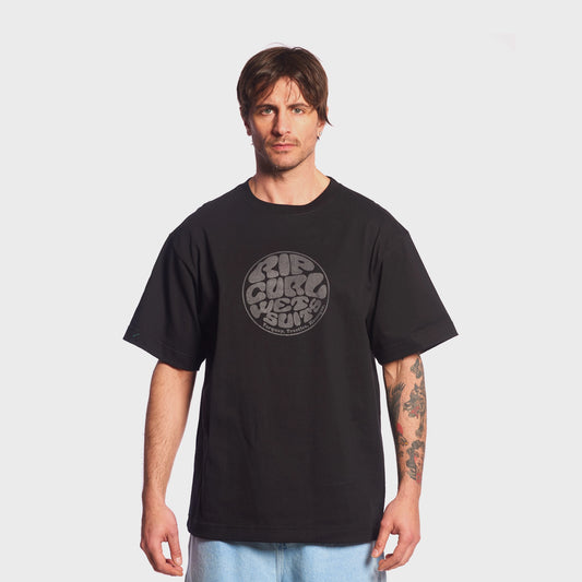 REMERA RIP CURL OVERSIZE WETTY BLACK