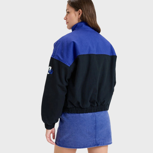 Campera Roxy Chloe kim moto Azul/Negro mujer urbana