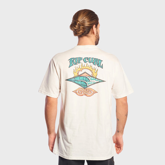 REMERA RIP CURL HAZED AND TUBED WHITE