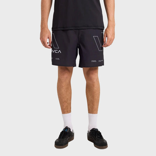 Short RVCA Deportivo Yogger 2 In 1 17 Black
