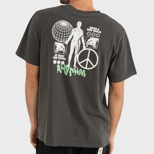 REMERA RHYTHM NEW REALM VINTAGE SS BLACK