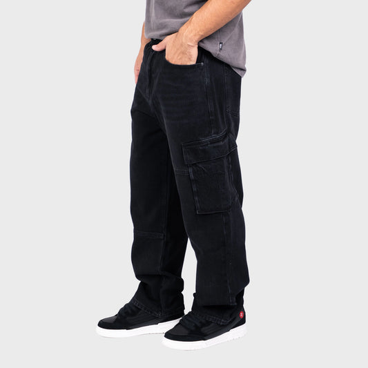 Jean Cargo Spy Wos Oversize Negro para hombre