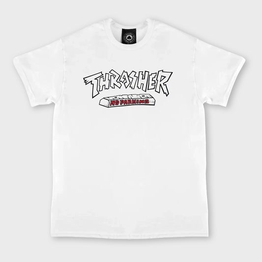 Remera Thrasher Parking Blanco unisex