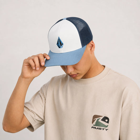 Gorra Volcom Trucker Full Stone Cheese Celeste Unisex