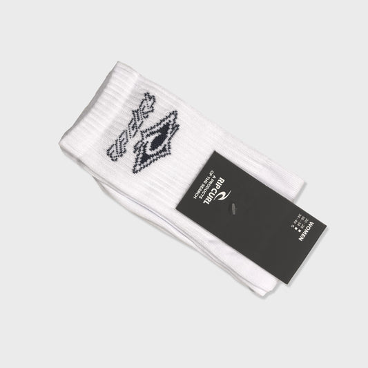 MEDIAS RIP CURL LOGO WHITE