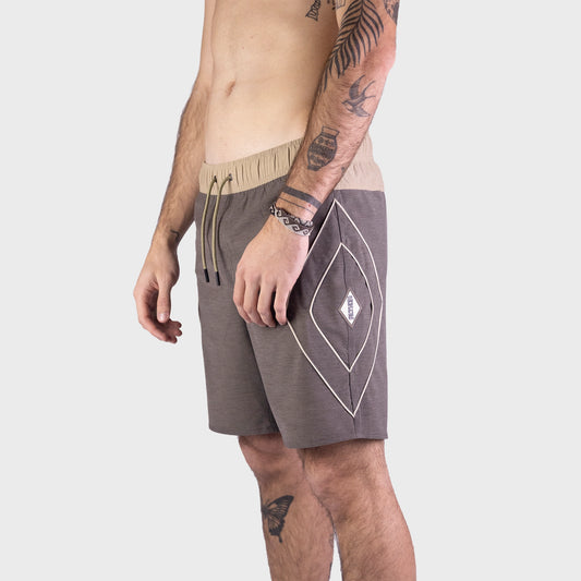 Short De Agua Althon Diamond Elastic Short Gris