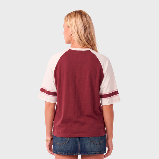 Remera Rip Curl Heritage Dolphin bordo mujer