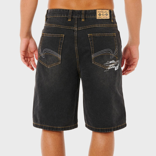 Bermuda Rip Curl Baggy Vintage 23″ Negro hombre