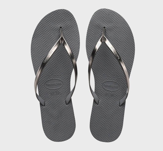 OJOTAS HAVAIANAS YOU METALLIC GREY
