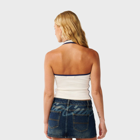 Musculosa Rip Curl Halter Samba blanco para mujer