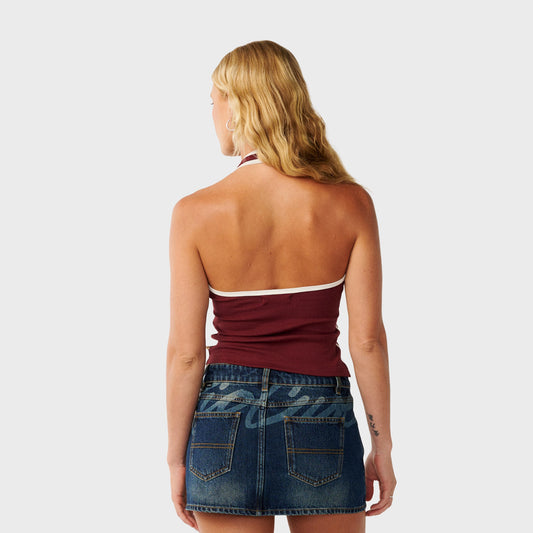 Musculosa Rip Curl Halter Samba bordo