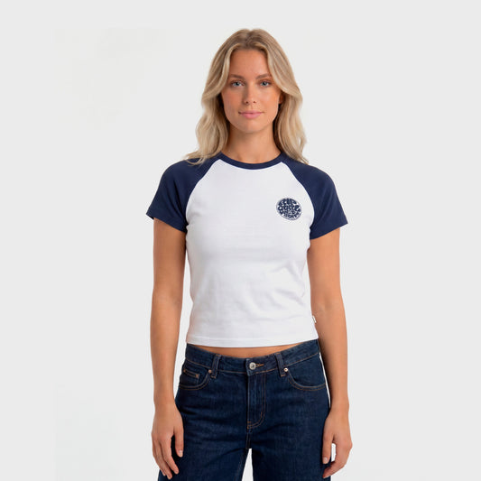 Remera Rip Curl Baby Rib Search Blanco