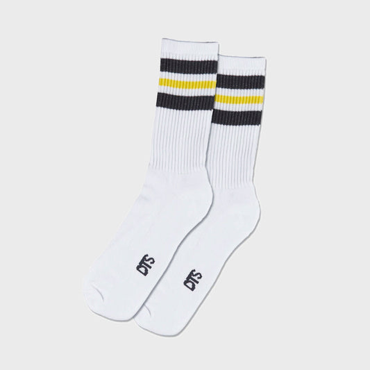 MEDIAS DTS RAYADAS BLANCO NEGRO AMARILLO