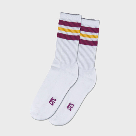 MEDIAS DTS RAYADAS BLANCA VIOLETA AMARILLA