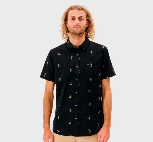 CAMISA MC  RIP CURL HULA BEACH BLACK I2