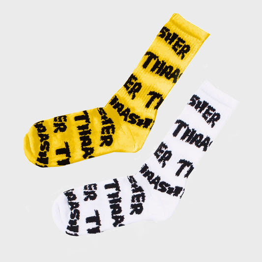 MEDIAS THRASHER LONG A X2 WHITE YELLOW