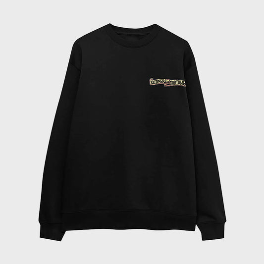 Buzo Quiksilver SOF Negro Hombre Algodón Estilo Surf Urbano Casual