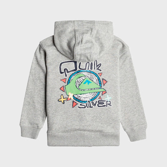 Buzo Quiksilver Vintage Rising Lines Gris Niño