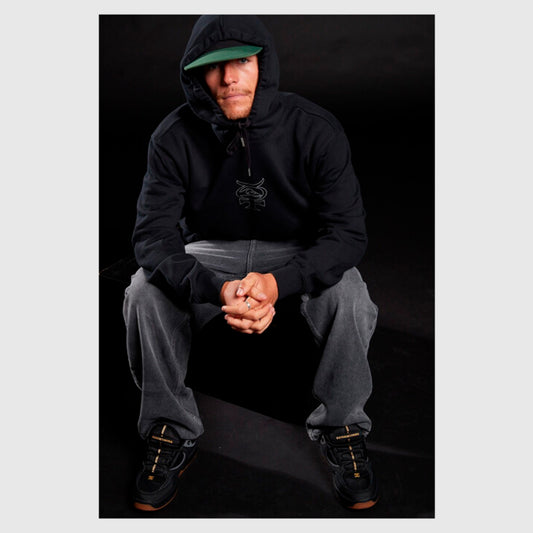 Buzo Quiksilver Mercury Negro Hombre Algodón Estilo Surf Urbano Casual